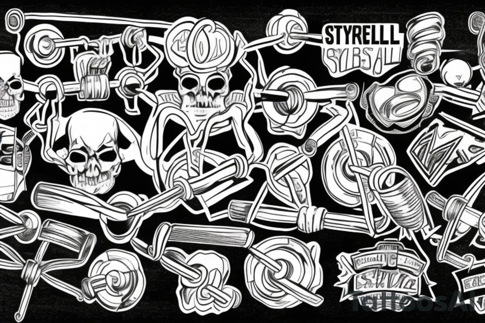 Something related to the gym Barbell tattoo idea