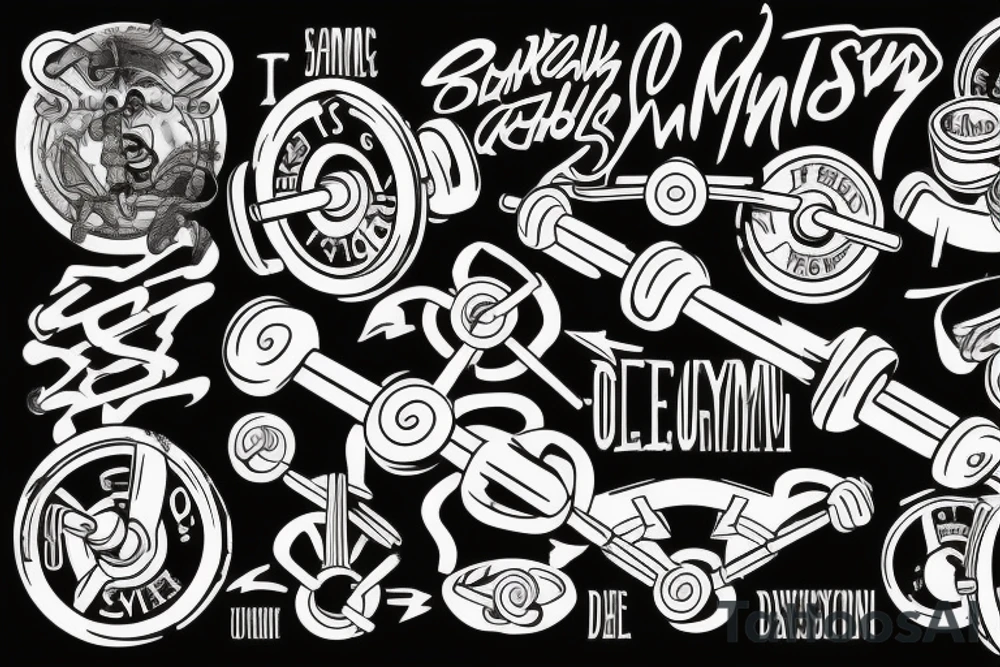Something related to the gym Barbell tattoo idea