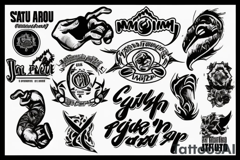 Jiu jitsu fight tattoo idea