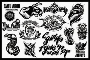 Jiu jitsu fight tattoo idea