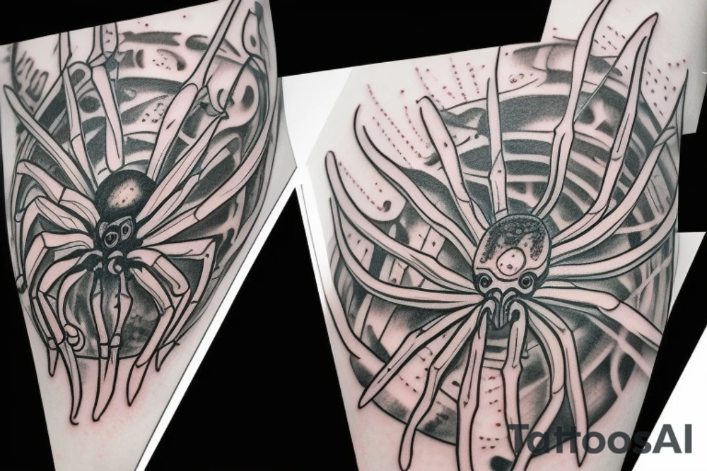 crazy spider tattoo idea