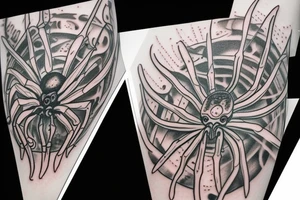 crazy spider tattoo idea