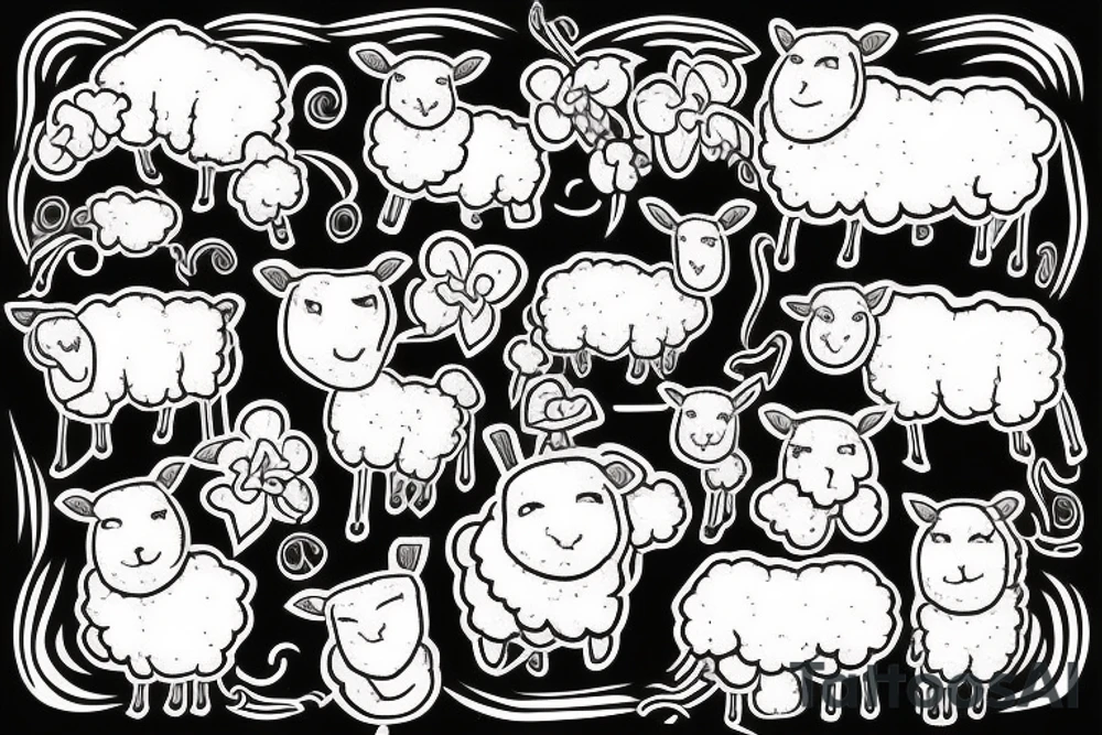 Sheep tattoo idea
