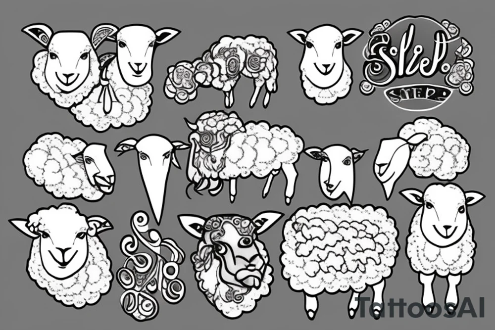 Sheep tattoo idea