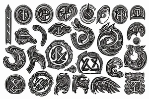 slavic runes blood tattoo idea