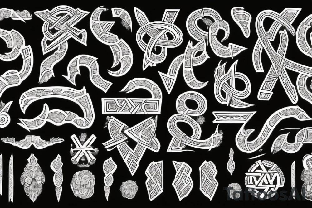slavic runes blood tattoo idea