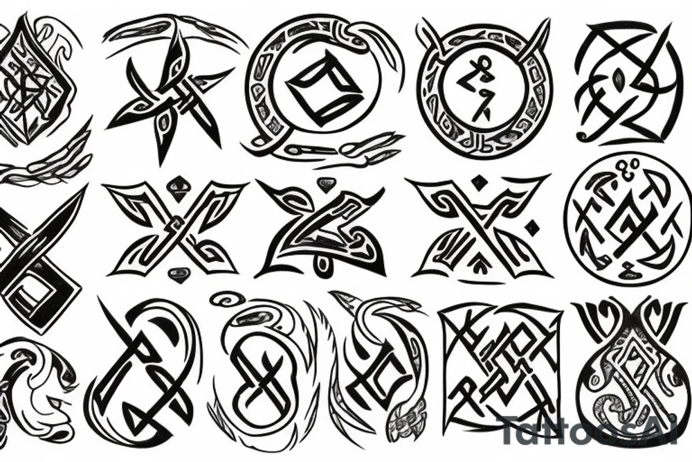 Scandinavian runes tattoo idea