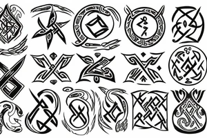 Scandinavian runes tattoo idea