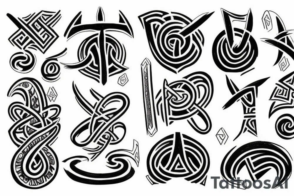 Scandinavian runes tattoo idea