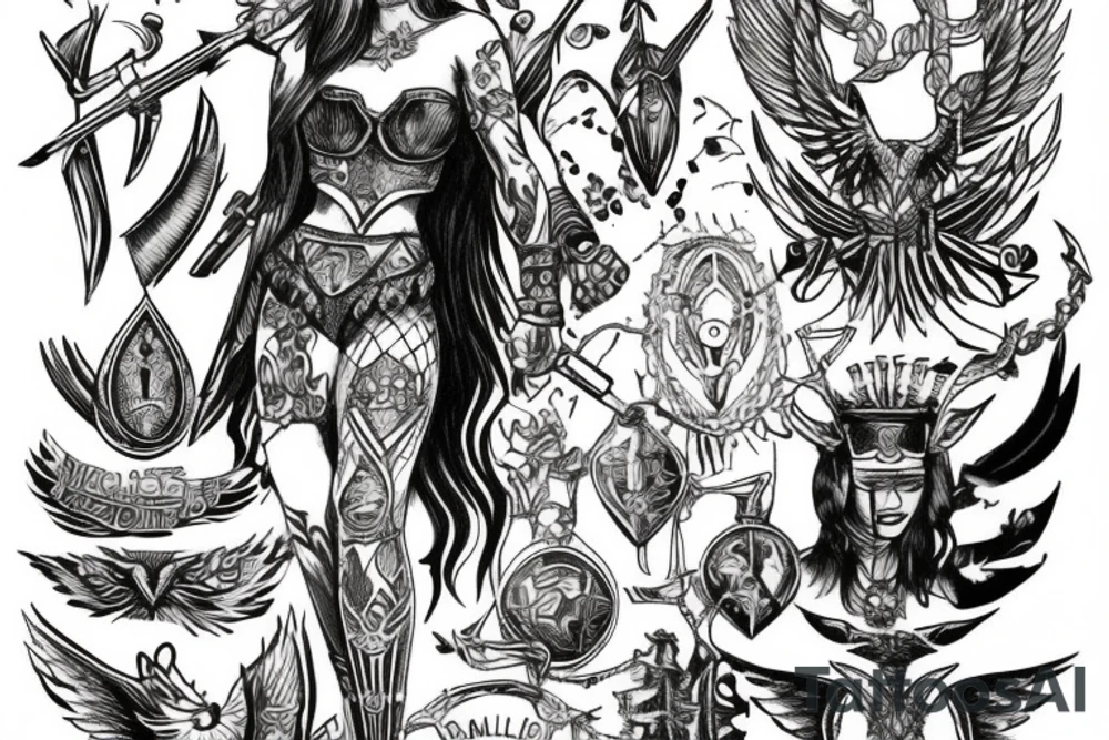 Valkyrie taking soul to Valhalla tattoo idea