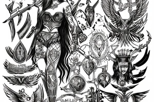 Valkyrie taking soul to Valhalla tattoo idea