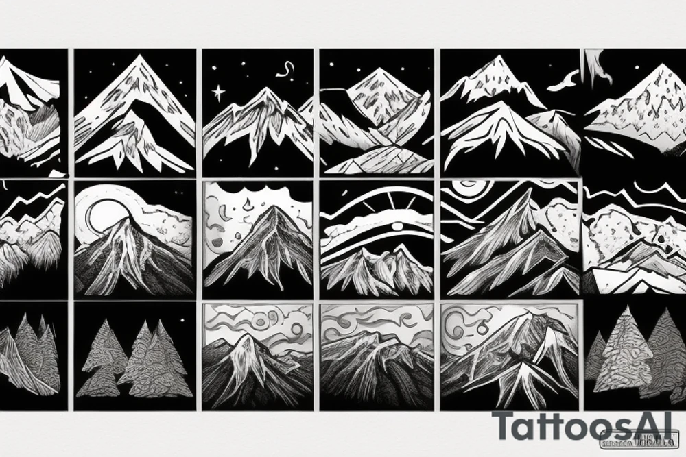 Mountain, lanscape tattoo idea