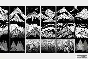 Mountain, lanscape tattoo idea