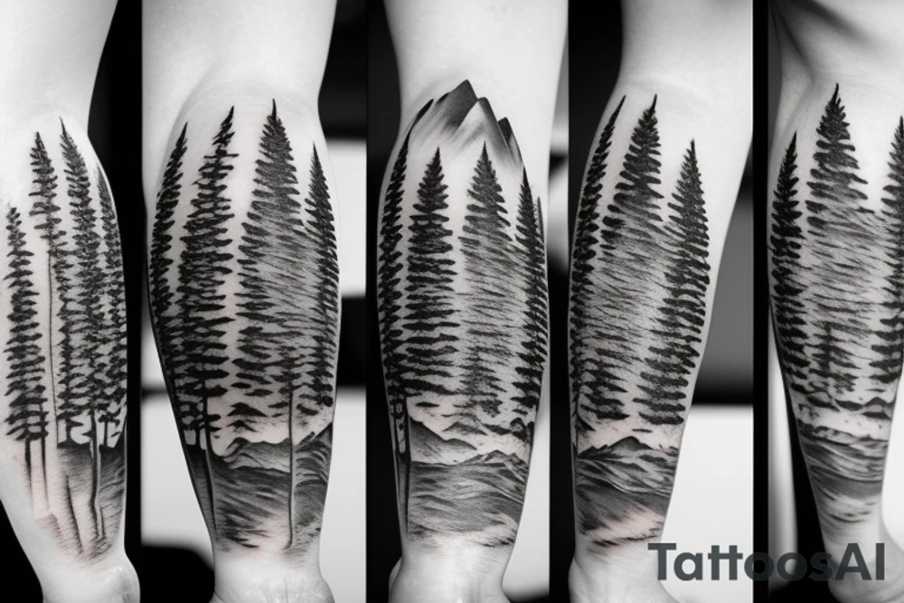 Mountain, land
scape tattoo idea