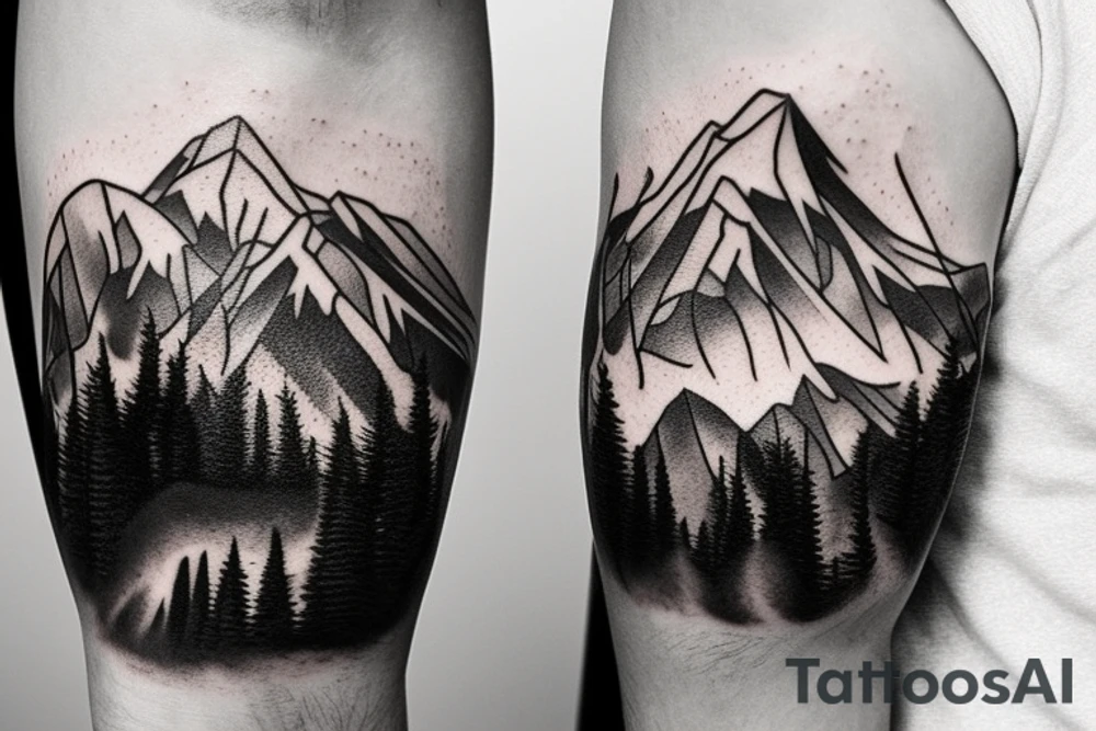 Mountain, land
scape tattoo idea
