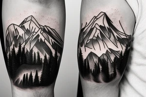 Mountain, land
scape tattoo idea