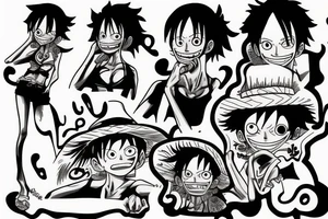 Monkey D Luffy female version tattoo idea