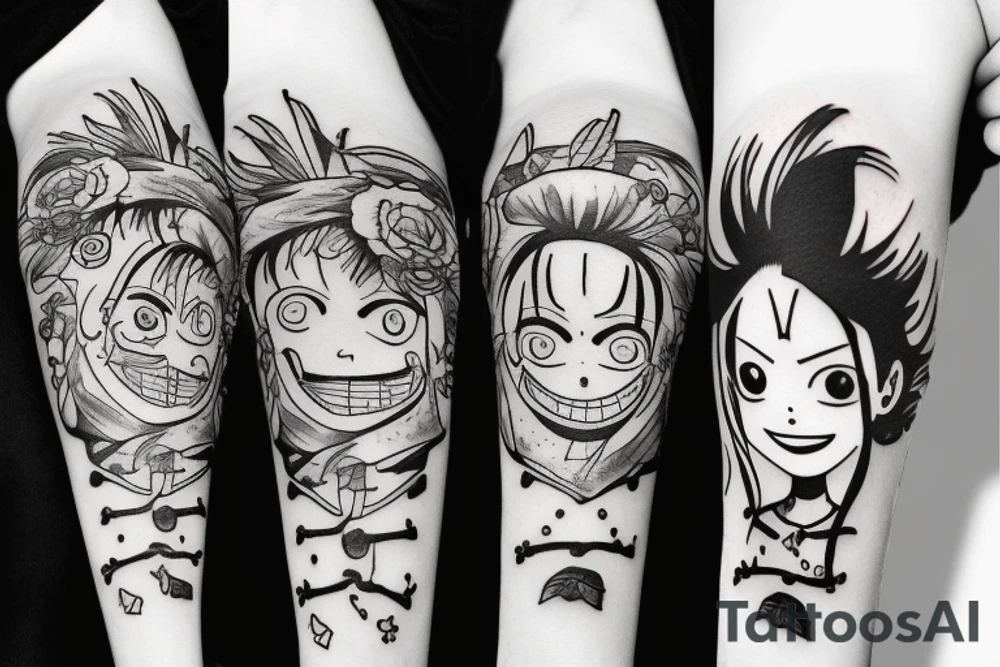 Luffy female version tattoo idea