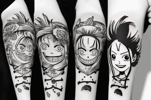 Luffy female version tattoo idea