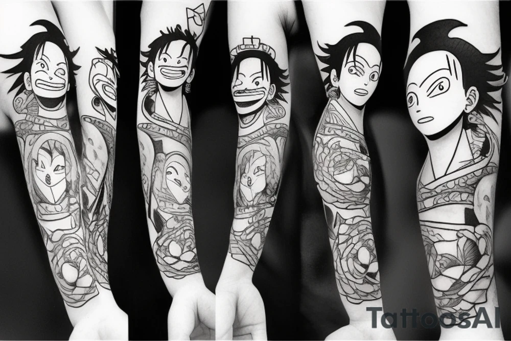 Luffy female version tattoo idea