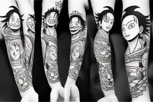 Luffy female version tattoo idea