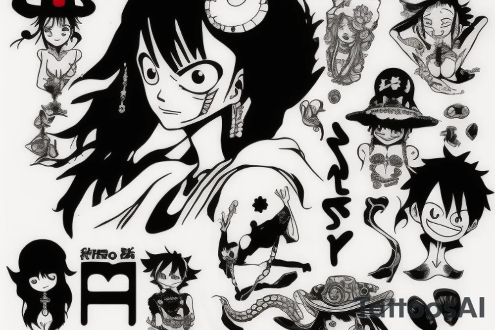 Luffy female version tattoo idea