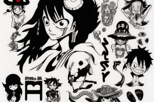Luffy female version tattoo idea