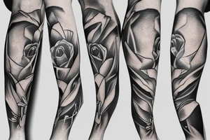 Ballerina staying on one leg tattoo idea