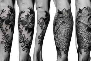 Ballerina staying on one leg tattoo idea