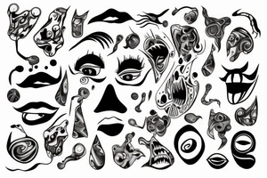 ojo humano abstracto tattoo idea