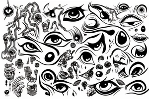 ojo humano abstracto tattoo idea