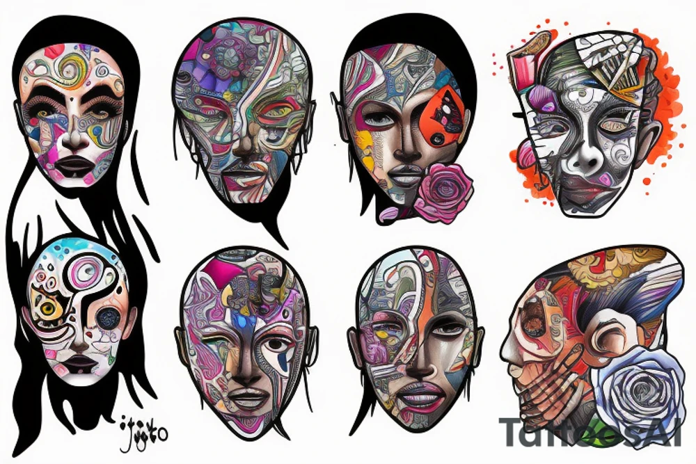 ojo humano abstracto tattoo idea