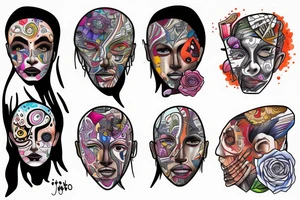 ojo humano abstracto tattoo idea