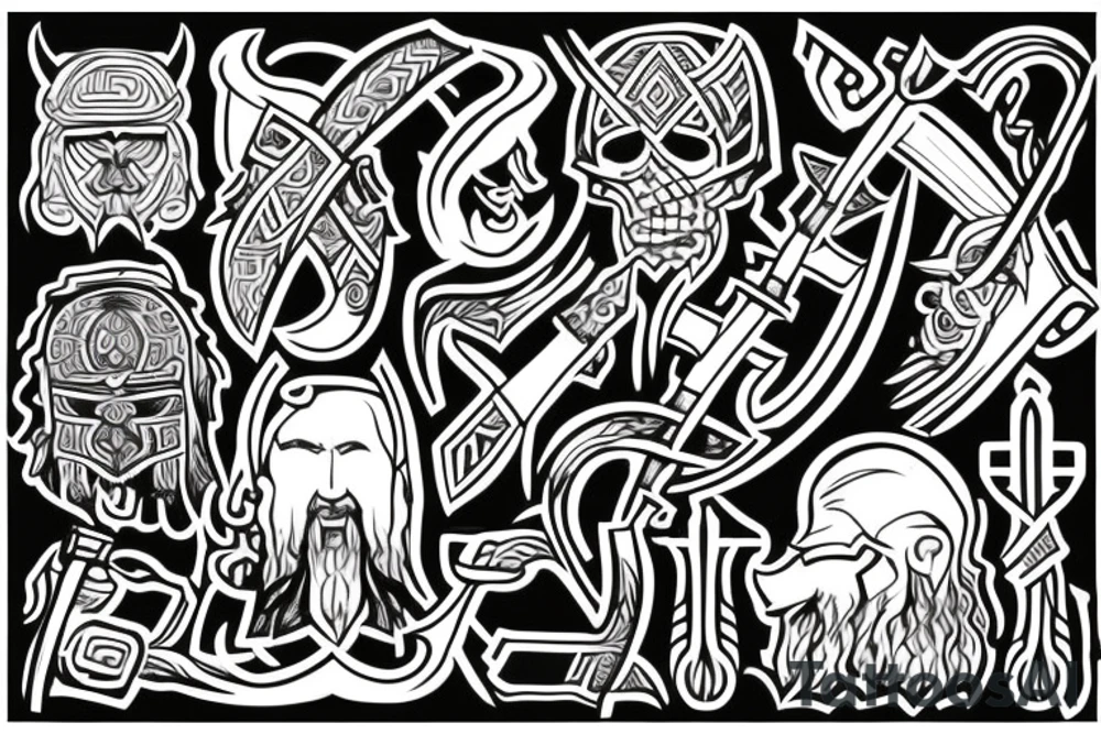 viking, axe tattoo idea