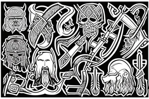 viking, axe tattoo idea