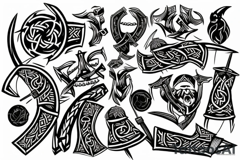 viking, axe tattoo idea