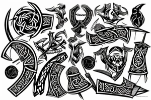 viking, axe tattoo idea
