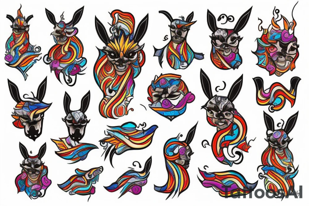 llamas de fuego al rededor de la pierna tattoo idea