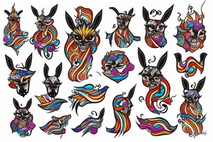 llamas de fuego al rededor de la pierna tattoo idea