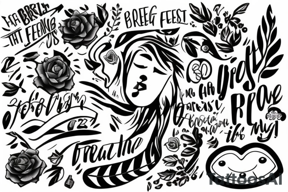 The feeling a person gets when they are trying to breathe in life but it’s going by so fast tattoo idea