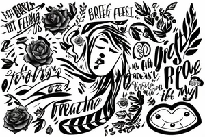 The feeling a person gets when they are trying to breathe in life but it’s going by so fast tattoo idea