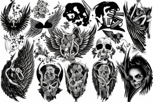 Fallen angel tattoo idea