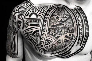 cyberpunk tribal neck tattoo tattoo idea