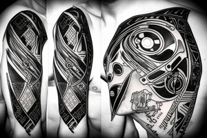 cyberpunk neck tattoo tattoo idea