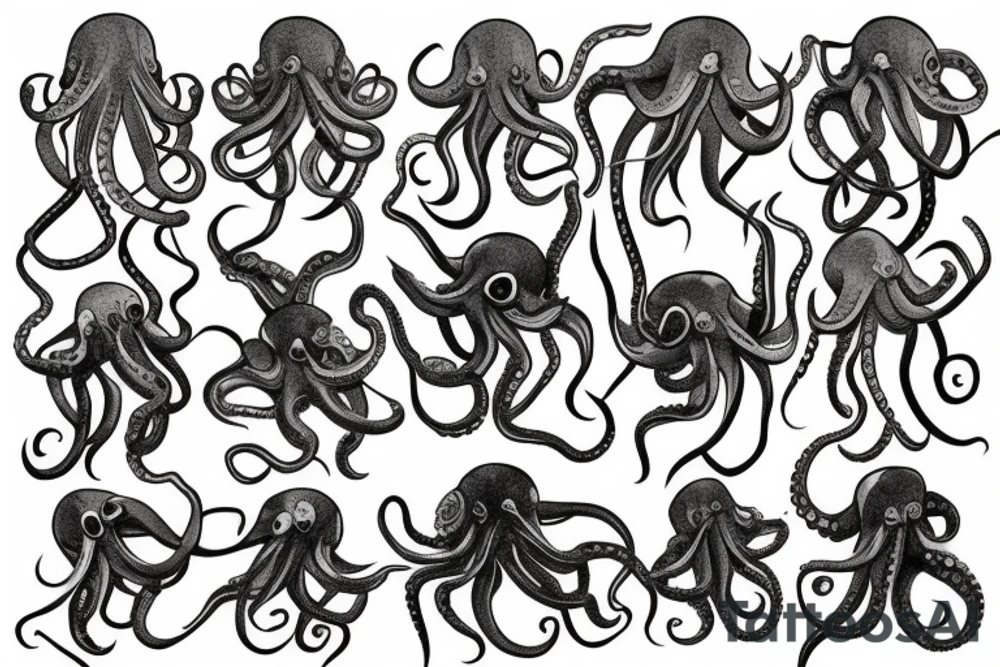 Neo traditional octopus tattoo idea