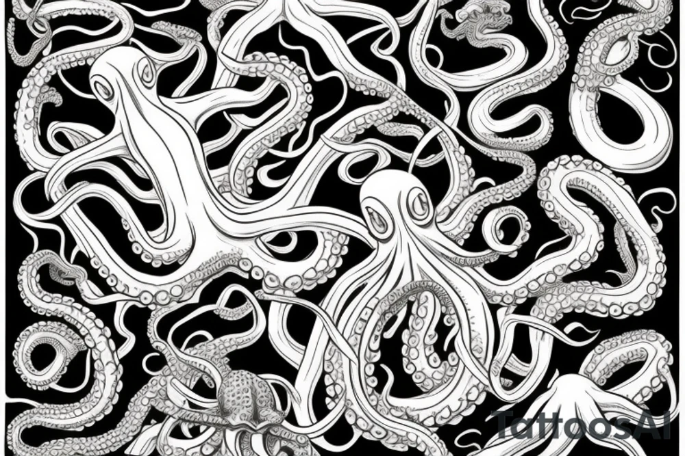 Neo traditional octopus tattoo idea