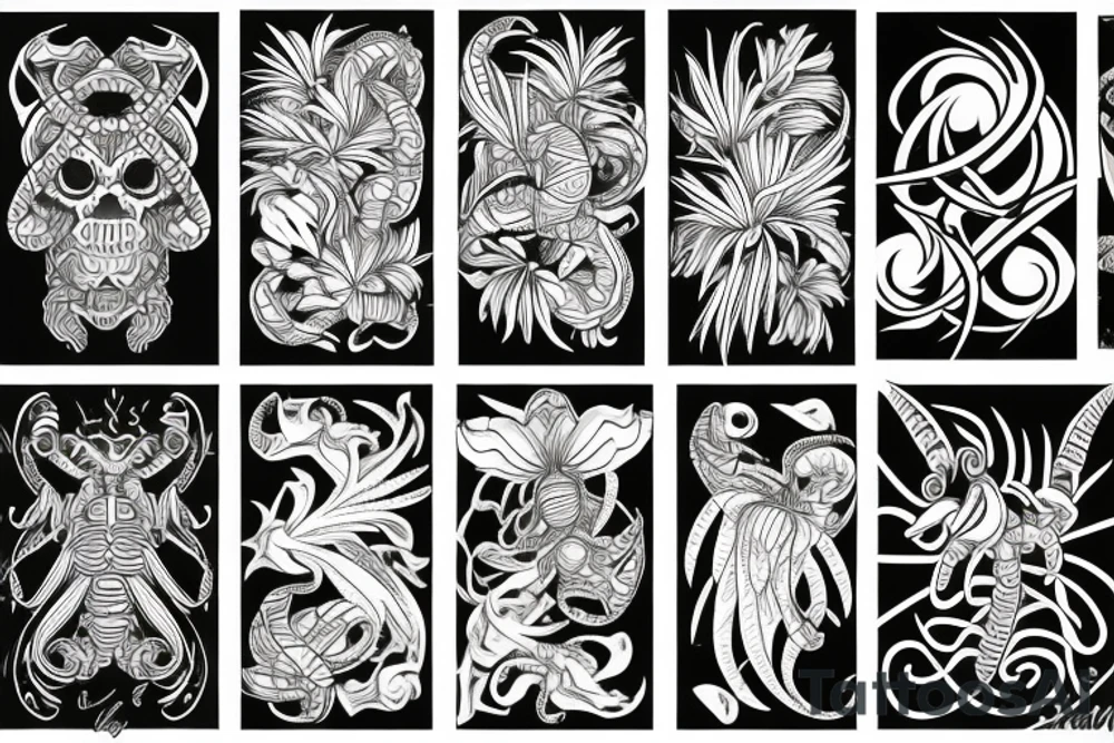 tropical Scorpio tattoo idea
