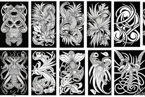 tropical Scorpio tattoo idea