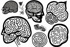 brain and lights tattoo idea