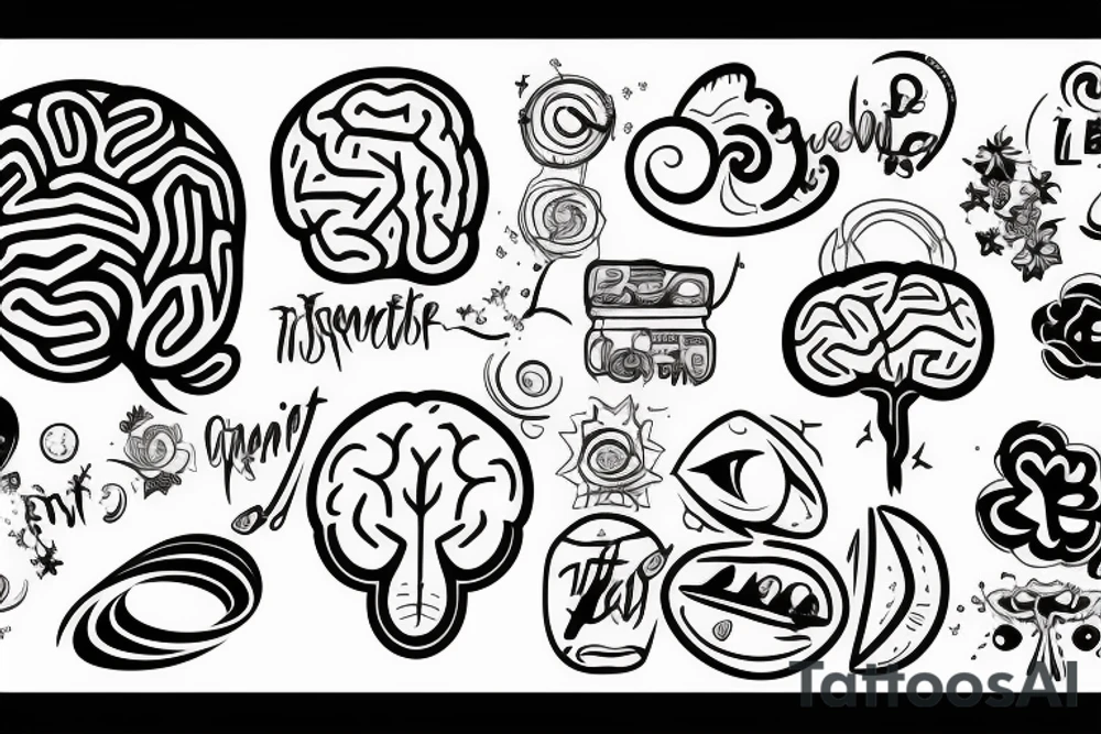 brain and lights tattoo idea